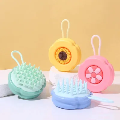Flower Design Silicone Shampoo Brush 